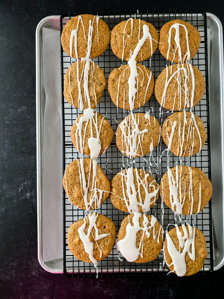 brown butter cookies with glaze
