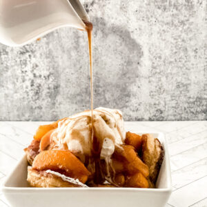 deep fried peach cobbler shot by Studiokimihou