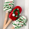christmas cake popscicles on white plate