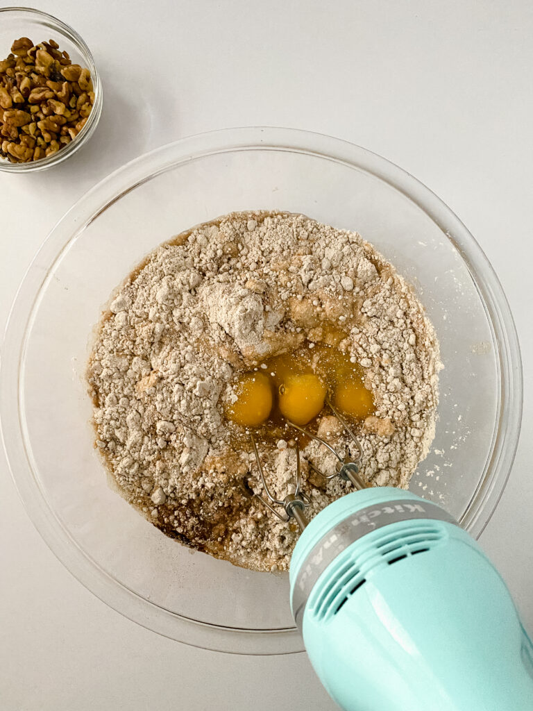 Apple cider cupcakes ingredients on white counter