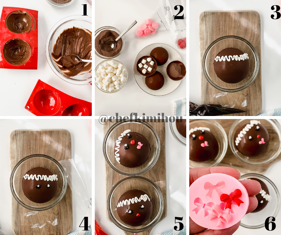 Gingerbread kid face hot chocolate bombs tutorial