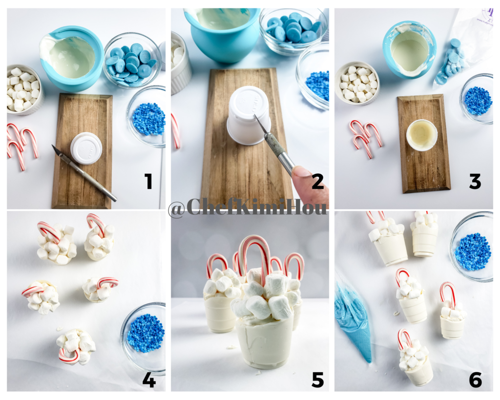 Winter Wonderland Cocoa Bomb Cups at www.chefkimihou.com