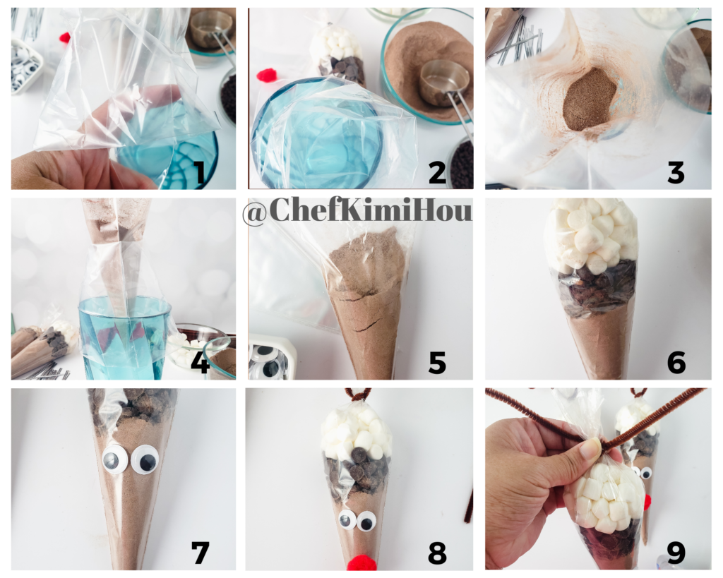 Reindeer Cocoa Bags at www.chefkimihou.com