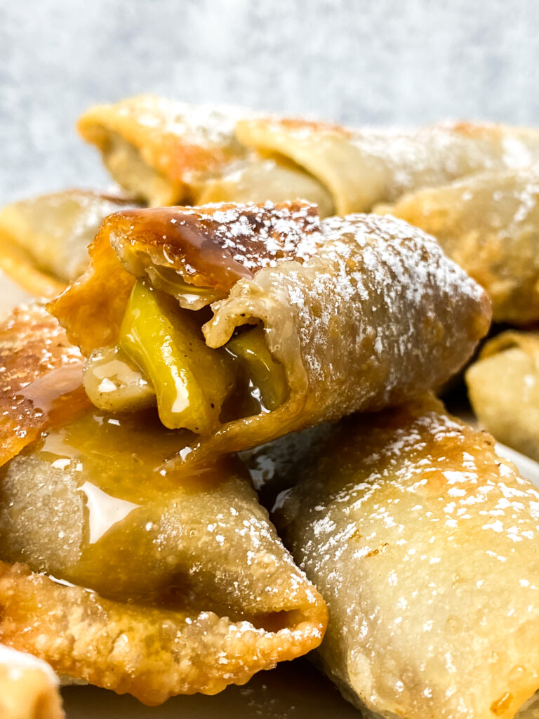 easy-to-make apple pie eggrolls at www.chefkimihou.com