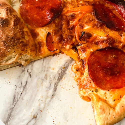 Cast Iron Stuffed Crust Pizza at www.chefkimhou.com