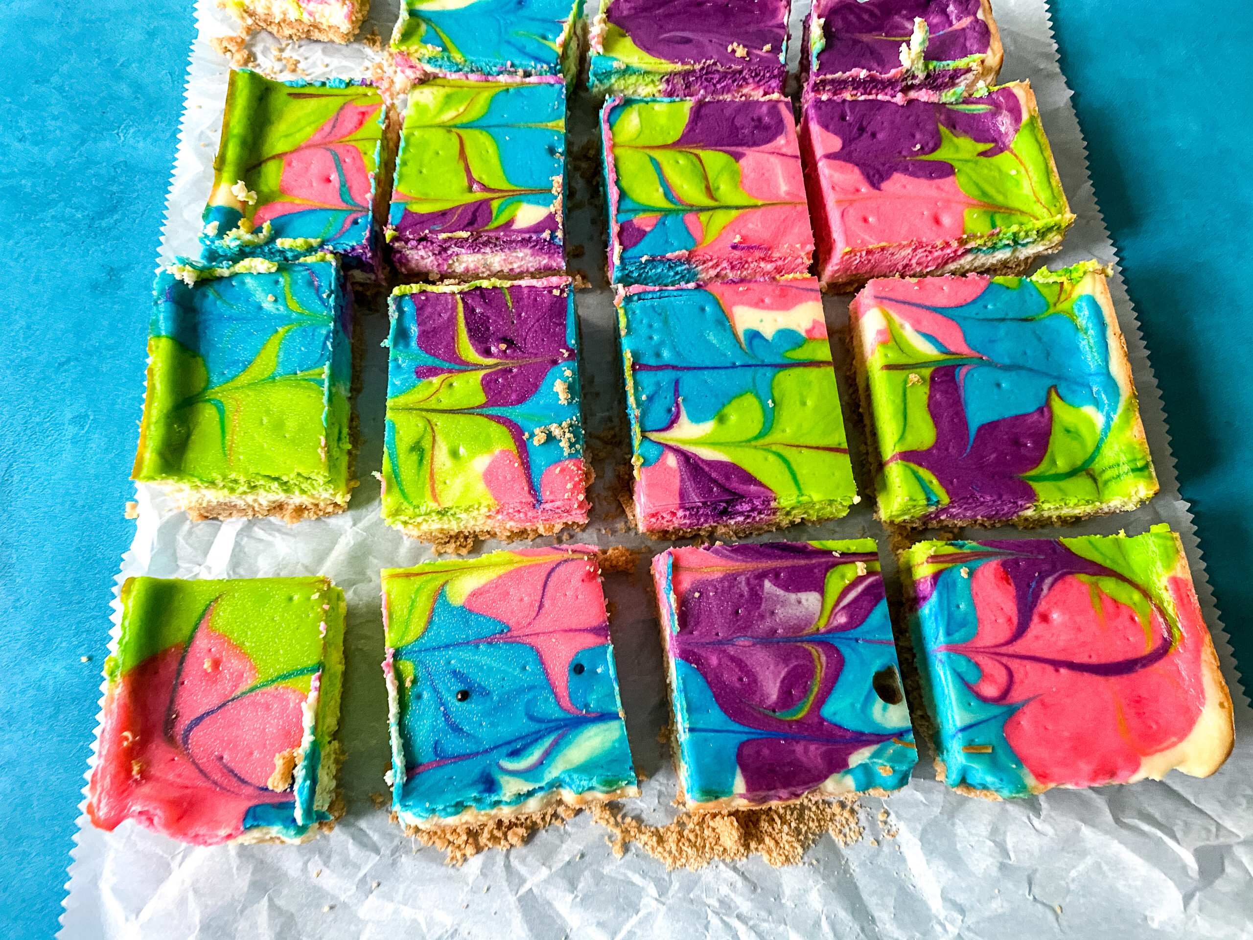 Unicorn Cheesecake Bars