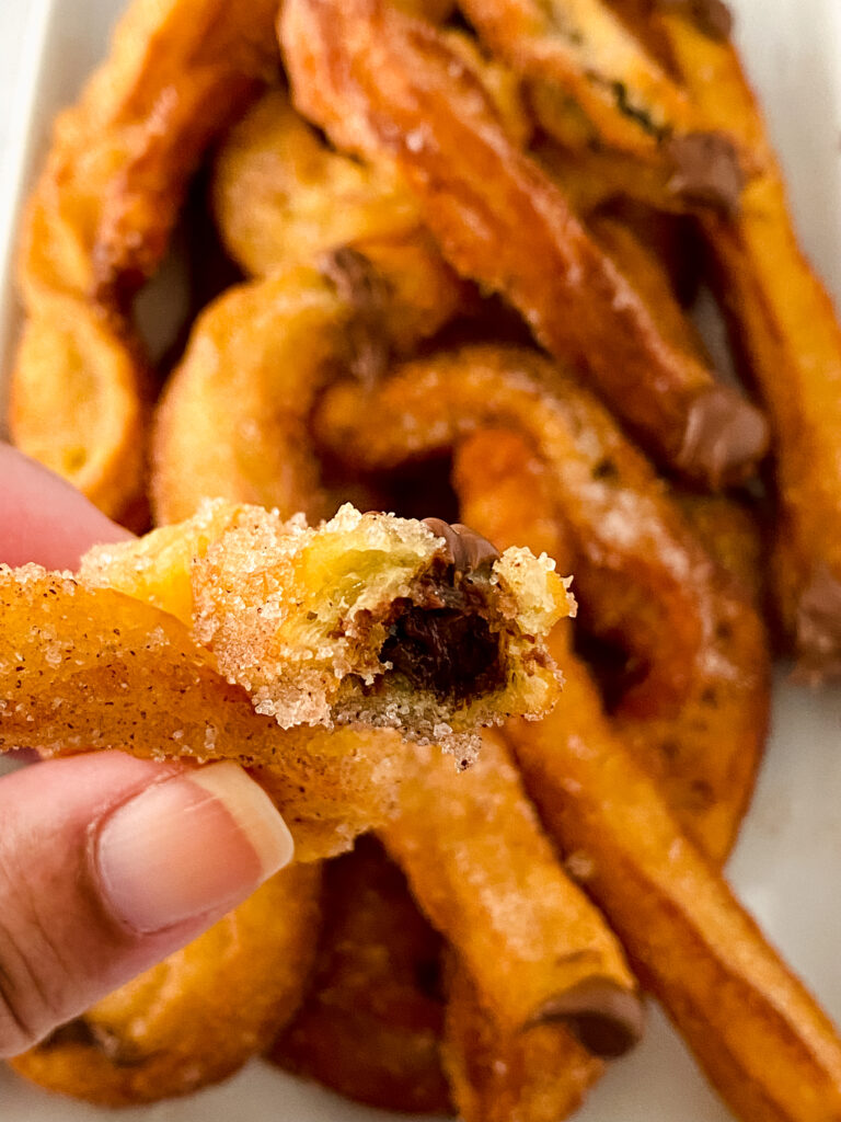 Nutella Stuffed Churros at www.chefkimihou.com