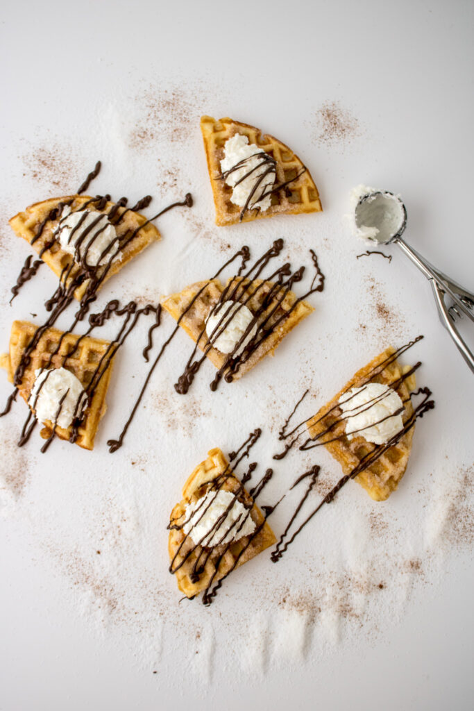 breakfast churro waffles at www.chefkimihou.com