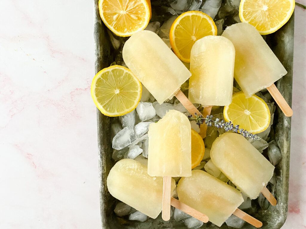 Lemon Lavender Popsicles at www.chefkimihou.com