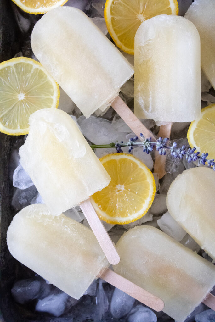 Lemon Lavender Popsicles at www.chefkimihou.com