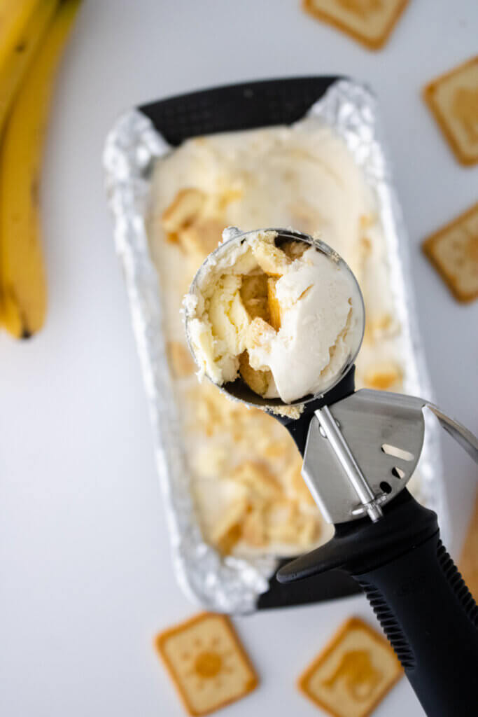 No-Churn Banana Pudding Cheesecake Ice Cream